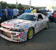 Sticker Bombed R33 Nissan Skyline GT-R