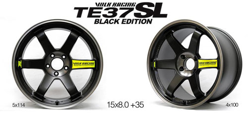 Volk Racing TE37SL Black Edition in 15x8 +35